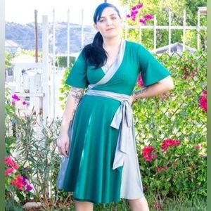 Elhoffer Design Ambition Magical Midi Wrap Dress Sm Harry Potter Slytherin Robe